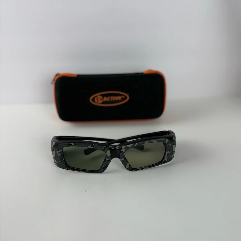 3D Active Premium 3D Glasses with Case & Cleaning Cloth – Camo Frame